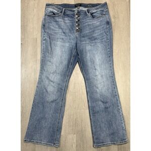 Judy Blue Boot Cut Jeans Women's Size 20W High Rise Button Fly Light Wash Blue